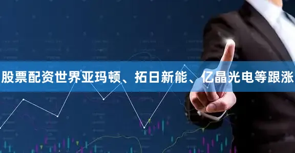 股票配资世界亚玛顿、拓日新能、亿晶光电等跟涨